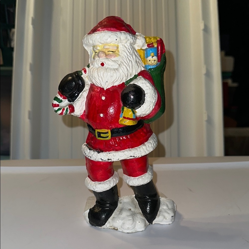 Vintage Cast Iron Santa Doorstop